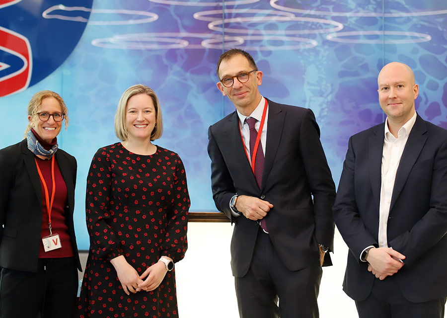 From left to right: Charlotte Scheurich, Wendy Leversuch, Dr Oliver Harzer and Matt Gibbins.